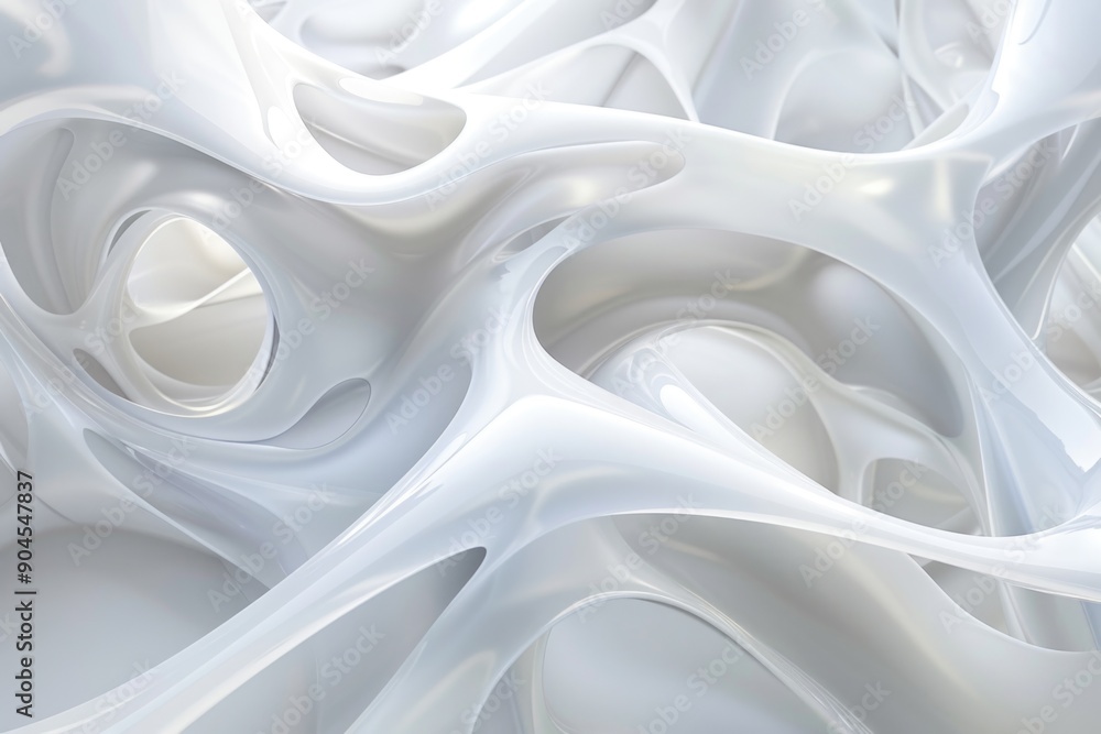 Poster a close-up shot of a white object against a neutral background