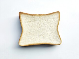 One slice of bread isolated on white background 