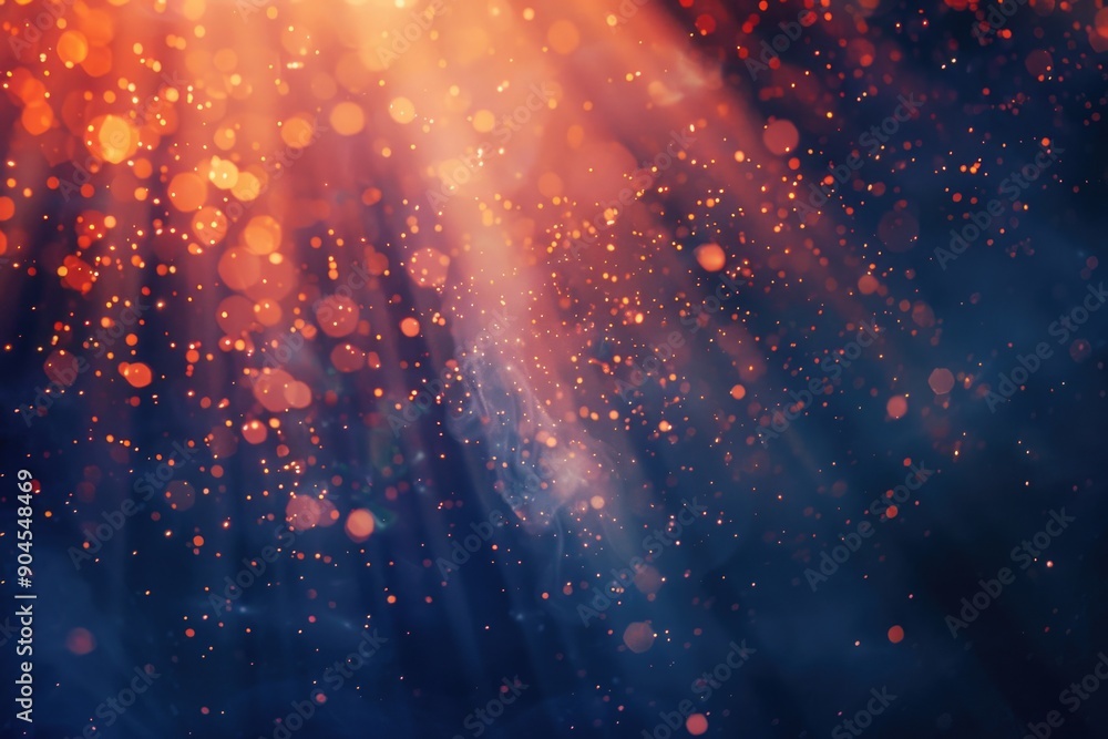 Poster A blurred image of a vibrant orange and blue background, ideal for use in designs where a pop of color is needed