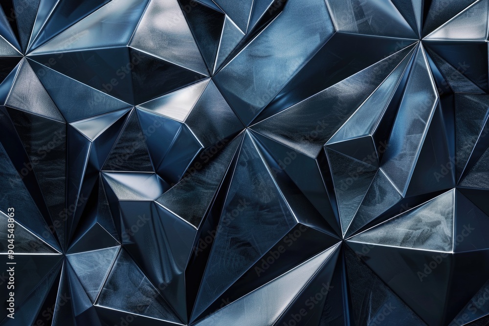Poster A close-up view of a unique triangle-shaped wall