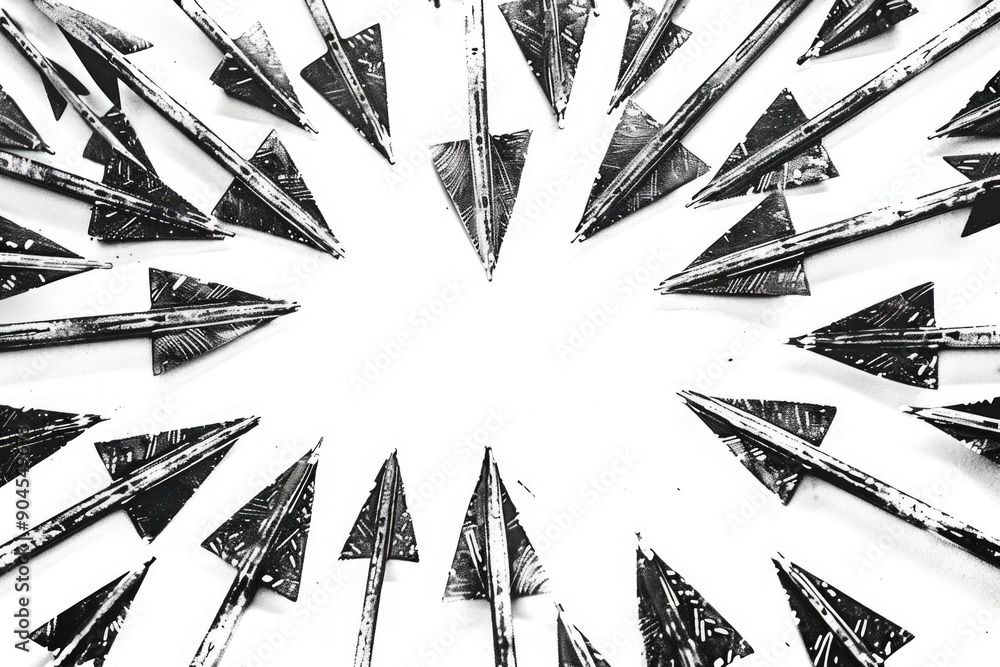 Poster a collection of arrows forming a circular shape