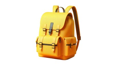 backpacks on white isolated background space for text