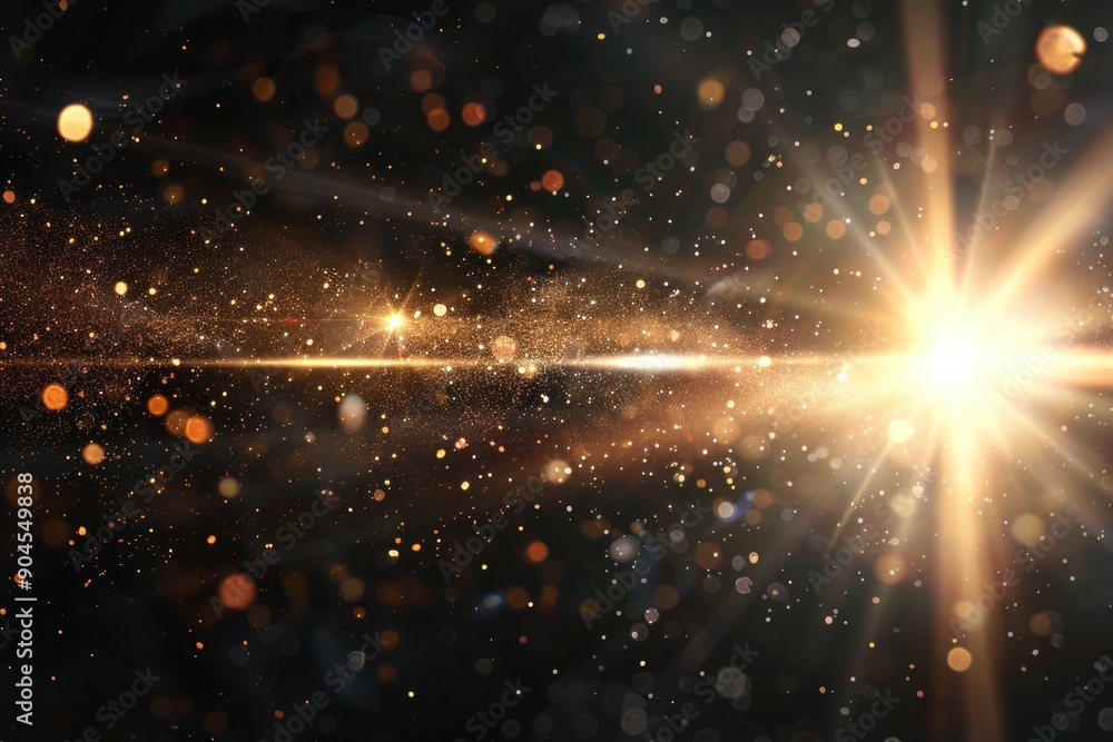 Poster a single beam of light illuminates a dark space, highlighting its intensity