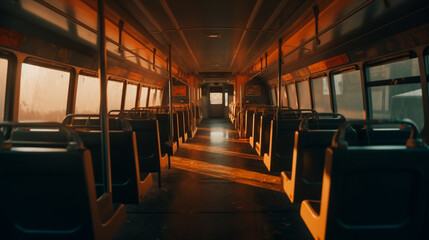 Fototapeta premium interior of a subway train