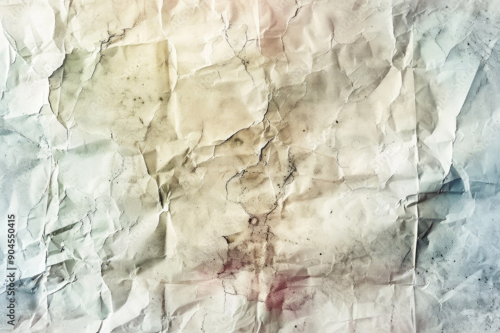 Poster A detailed view of a sheet of paper stuck to a wall with notes or ideas scribbled on it