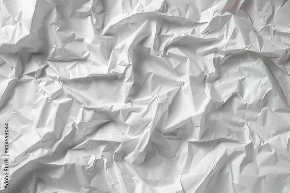 Poster a close-up shot of a crumpled piece of paper with wrinkles and creases