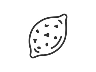 サツマイモのアイコン（線画）のイラスト