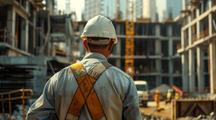 Fototapeta premium Electrician construction site background generative ai