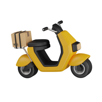 3d render   Scooter Delivery illustration