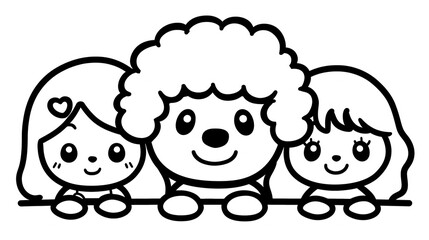 Fototapeta premium Cute Poodle Coloring Pages for Kids | HD High Quality Art