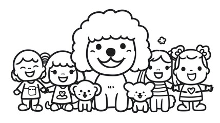 Cute Poodle Coloring Pages for Kids | HD High Quality Art