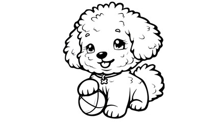 Obraz premium Poodle Coloring Pages for Kids | HD High Detail Designs