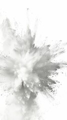 bright white paint color powder festival explosion burst isolated white background