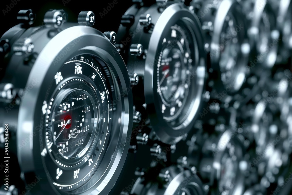 Poster precision-engineered locks in a high-security setting, displaying strength and invulnerability.