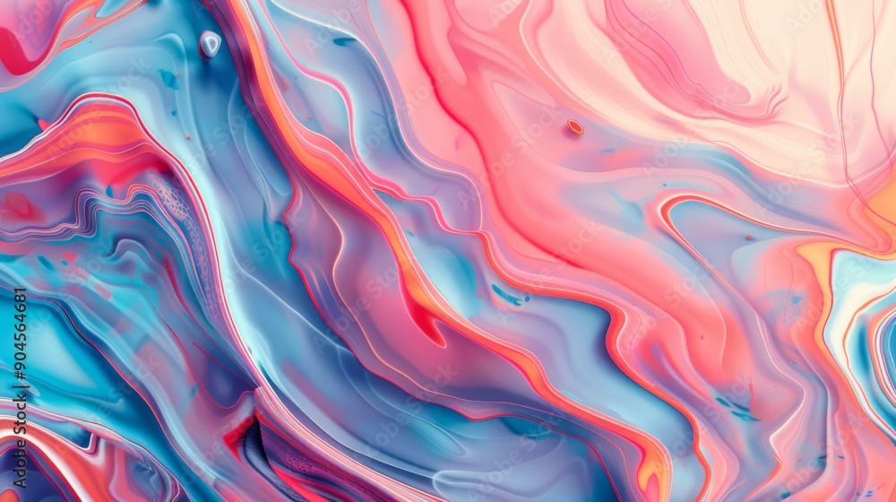 Aufkleber colorful abstract background with fluid, wavy patterns resembling marble.