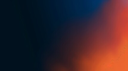 Dark blue and orange gradient abstract background banner with blur