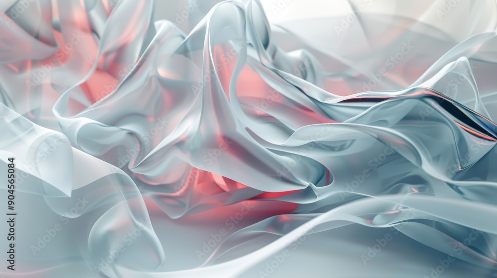 Poster Complex 3D abstract layers with varying opacity and light interplay.