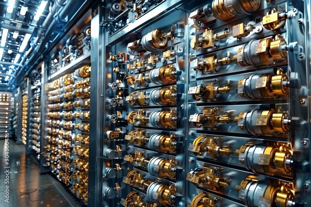 Poster padlocks in a monochrome tone, symbolizing uniform and consistent security measures across platforms