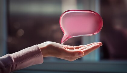 Colorful Speech Bubble Symbolizing Communication and Ideas