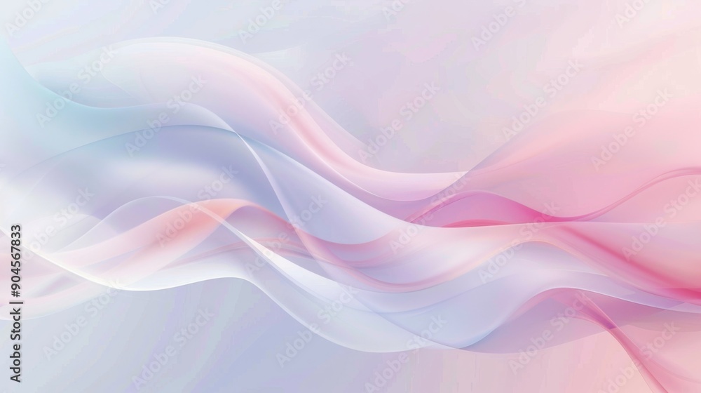 Fototapete Soft pastel abstract background with smooth gradients and gentle curves.