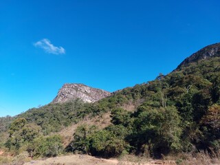landscape with blue sky