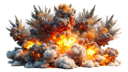 Realistic Explosions on a Transparent Background: Great for Game and Film Effects and Dynamic Explosions.