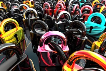 Isolated padlock in a minimalist black and white setting, highlighting the simplicity of secure solutions.