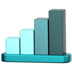 Bar Chart 3D Illustration for uiux, web, app, presentation, etc