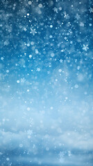 Fototapeta premium Digital blue snowflake geometric abstract graphic poster background