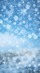 Fototapeta premium Digital blue snowflake geometric abstract graphic poster background