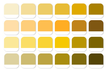Yellow and orange palette. Warm tones. Gradient squares. Vector graphic.