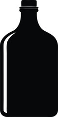 Bottle depicted in a silhouette vector illustration design