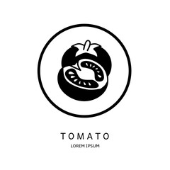 Obraz premium Logo vector design for business. Tomato logos.