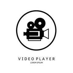 Logo vector design for business. Video player logos.