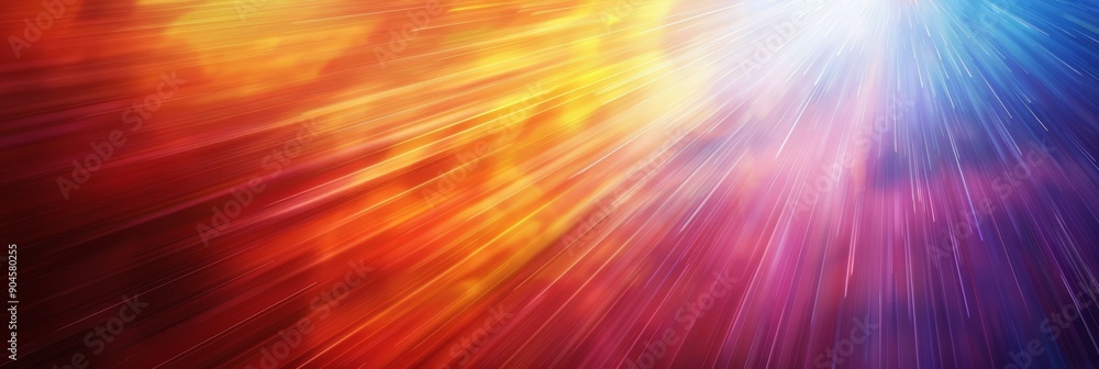 Poster an array of vibrant hues and energetic light bursts creating an abstract and colorful atmosphere