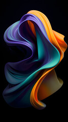 Fototapeta na wymiar Colorful swirl carving geometric abstract graphic poster background