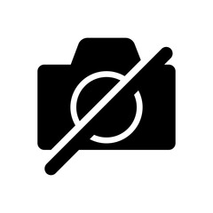 no camera sign with transparent background