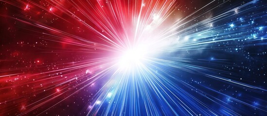 Fototapeta premium Red, White and Blue Abstract Background