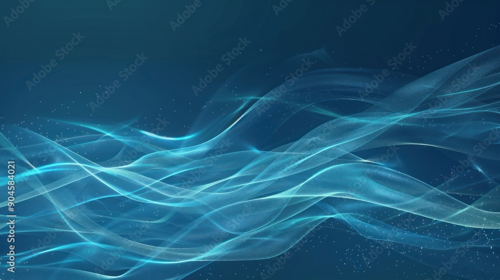 Poster Abstract Blue Wave Background