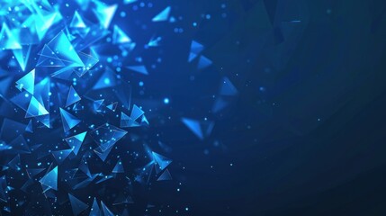 Abstract Blue Geometric Shapes