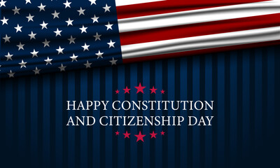 Happy Constitution and citizenship day United States Of America background vector illustration