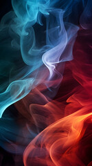 Obraz premium Digital powder color smoke abstract graphic poster background