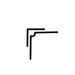 hand drawn corner border shape