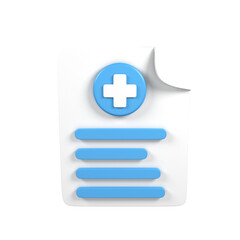 Obraz premium Medical Report 3D Illustration for uiux, web, app, presentation, etc