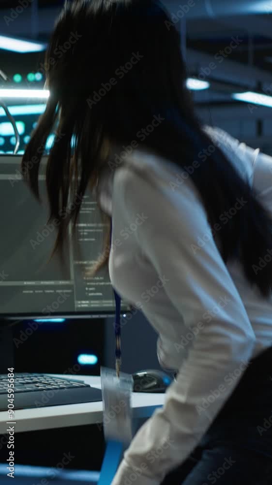 Poster vertical video data center network engineer designing, implementing and managing infrastructure to e