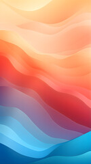 Fototapeta premium Digital rainbow wavy mountains abstract graphic poster background