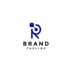 Obraz premium Simple Letter R Data Share Icon Logo Design. Simple Data Connection Initial Letter R Logo Design.