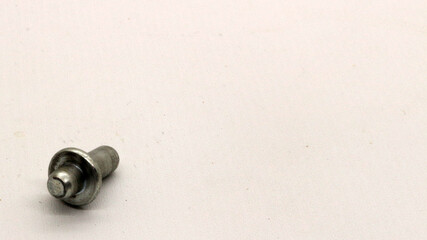 Obraz premium Close up of shelf hinges isolated