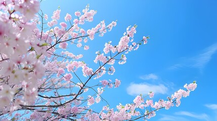Obraz premium a lot of sakura, blue sky