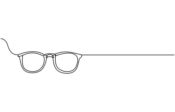 recommend clip art: Glasses icon line continuous drawing vector. One line eyeglasses icon vector background. Eyeglasses icon. Continuous outline of a Glasses, Glasses in continuous line art drawing style. Eyeglasses.